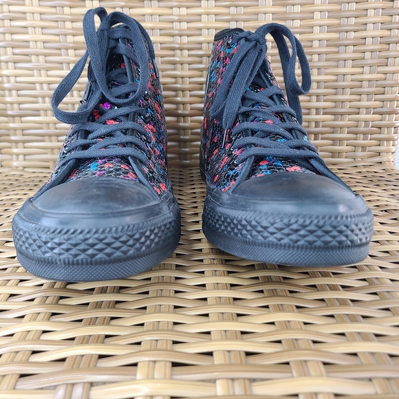 Converse All Star Chuck Taylor Multicolor Sequin High-Top Sneakers Shoes Size 8 - Picture 10 of 16